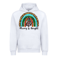 White merry and bright rainbow christmas Urban Hoodie - RanaPortraitStore