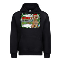 Black merry and bright cockapoo Urban Hoodie - RanaPortraitStore