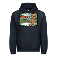 Navy merry and bright cockapoo Urban Hoodie - RanaPortraitStore