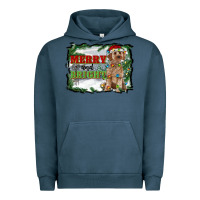 Pigment Midnight Navy merry and bright cockapoo Urban Hoodie - RanaPortraitStore