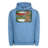 Pigment Pebble Blue merry and bright cockapoo Urban Hoodie - RanaPortraitStore