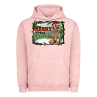 Pigment Salmon merry and bright cockapoo Urban Hoodie - RanaPortraitStore