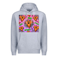 Heather Grey halloween Premium Hoodie - texasbilliewilder