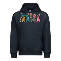 Navy twin mama with flowers Urban Hoodie - texasbilliewilder