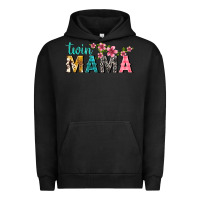 Pigment Black twin mama with flowers Urban Hoodie - texasbilliewilder