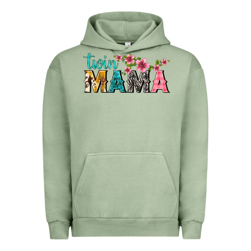 Twin Mama With Flowers Urban Hoodie by texasbilliewilder | Teevron