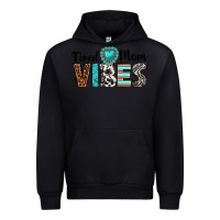 Black tired mom vibes Urban Hoodie - texasbilliewilder