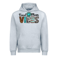 Heather Grey tired mom vibes Urban Hoodie - texasbilliewilder
