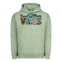Pigment Oil Green tired mom vibes Urban Hoodie - texasbilliewilder