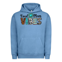 Pigment Pebble Blue tired mom vibes Urban Hoodie - texasbilliewilder