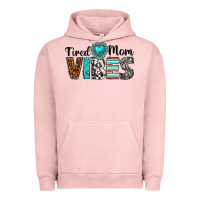 Pigment Salmon tired mom vibes Urban Hoodie - texasbilliewilder
