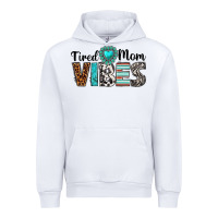 White tired mom vibes Urban Hoodie - texasbilliewilder
