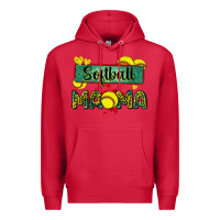 Cardinal softball mama with leopard Premium Hoodie - Zillion Design Studio
