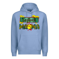 Colony Blue softball mama with leopard Premium Hoodie - Zillion Design Studio