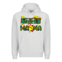 Dove Grey softball mama with leopard Premium Hoodie - Zillion Design Studio