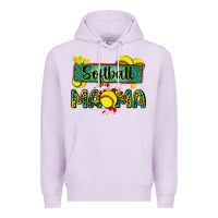 Lilac softball mama with leopard Premium Hoodie - Zillion Design Studio