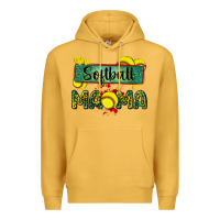 Mustard softball mama with leopard Premium Hoodie - Zillion Design Studio