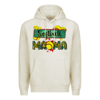 Oatmeal Heather softball mama with leopard Premium Hoodie - Zillion Design Studio
