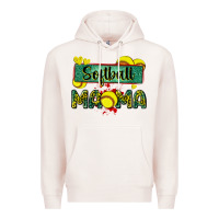 Pale Pink softball mama with leopard Premium Hoodie - Zillion Design Studio