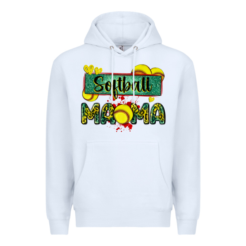 Softball Mama With Leopard Premium Hoodie by Zillion Design Studio | Teevron