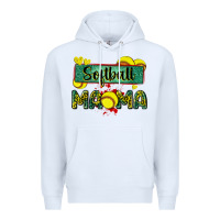 White softball mama with leopard Premium Hoodie - Zillion Design Studio