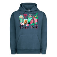 Pigment Midnight Navy nurse fuel coffee cups Urban Hoodie - Zillion Design Studio
