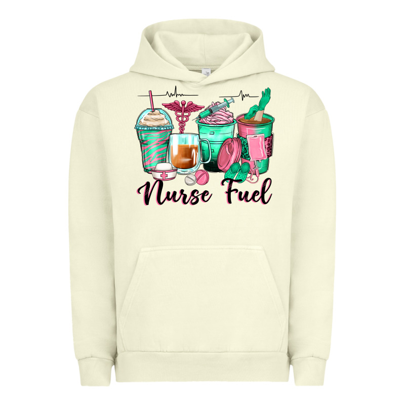 Nurse Fuel Coffee Cups Urban Hoodie by Zillion Design Studio | Teevron