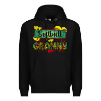 Black softball granny with leopard Premium Hoodie - Zillion Design Studio