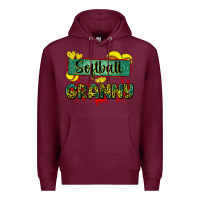 Burgundy softball granny with leopard Premium Hoodie - Zillion Design Studio