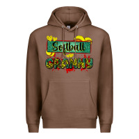 Chestnut softball granny with leopard Premium Hoodie - Zillion Design Studio