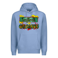 Colony Blue softball granny with leopard Premium Hoodie - Zillion Design Studio