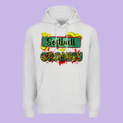 Softball Granny With Leopard Premium Hoodie Designed By Zillion Design Studio
