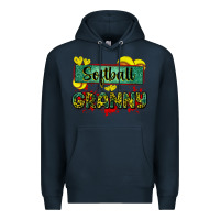 Navy softball granny with leopard Premium Hoodie - Zillion Design Studio