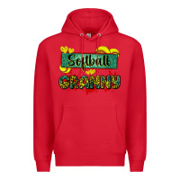Red softball granny with leopard Premium Hoodie - Zillion Design Studio