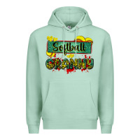 Seafoam softball granny with leopard Premium Hoodie - Zillion Design Studio