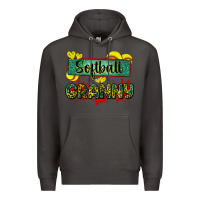 Smoke softball granny with leopard Premium Hoodie - Zillion Design Studio