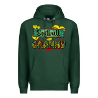Sports Green softball granny with leopard Premium Hoodie - Zillion Design Studio