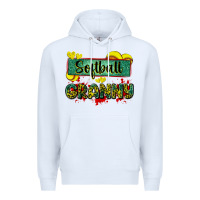 White softball granny with leopard Premium Hoodie - Zillion Design Studio