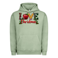Pigment Oil Green love christmas teacher Urban Hoodie - RanaPortraitStore