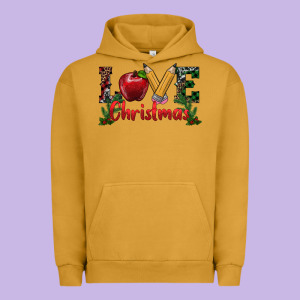 Love Christmas Teacher Urban Hoodie Designed By Ranaportraitstore