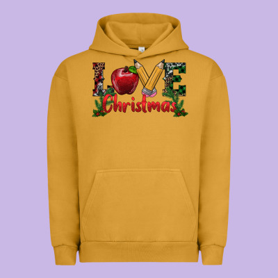 Love Christmas Teacher Urban Hoodie Designed By Ranaportraitstore