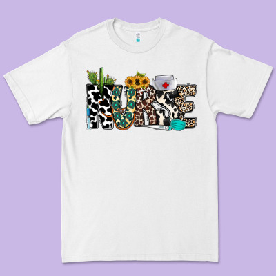 Nurse Leopard And Cowhide Premium Tee Designed By Cowhidedigitalart