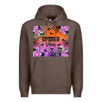 Coffee spooky vibes Premium Hoodie - texasbilliewilder