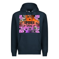 Navy spooky vibes Premium Hoodie - texasbilliewilder