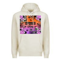 Oatmeal Heather spooky vibes Premium Hoodie - texasbilliewilder