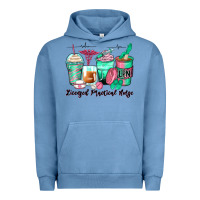 Pigment Pebble Blue licensed practical nurse coffee cups Urban Hoodie - Zillion Design Studio