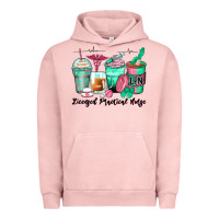 Pigment Salmon licensed practical nurse coffee cups Urban Hoodie - Zillion Design Studio