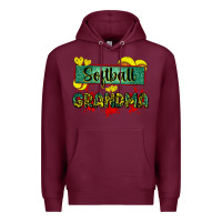 Burgundy softball grandma with leopard Premium Hoodie - Zillion Design Studio