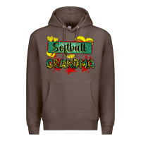 Coffee softball grandma with leopard Premium Hoodie - Zillion Design Studio