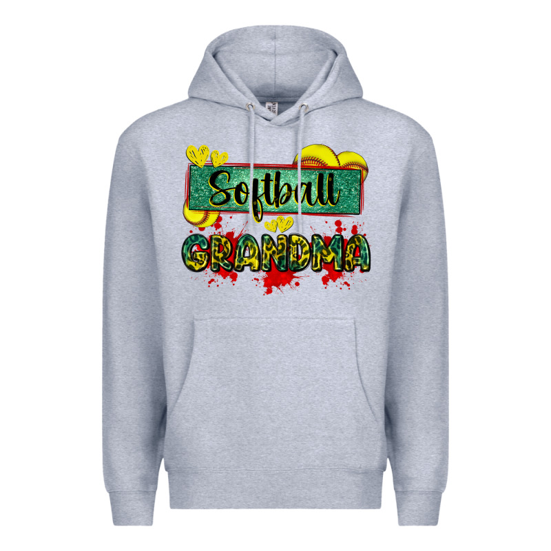 Softball Grandma With Leopard Premium Hoodie by Zillion Design Studio | Teevron
